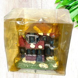 Holiday Christmas Candle House by Delicates Turret House Unused